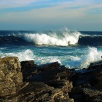 North Ronaldsay breaking wave. Photograph © Selena Arte