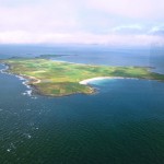 North Ronaldsay from the air. Photograph © Kevin Woodbridge